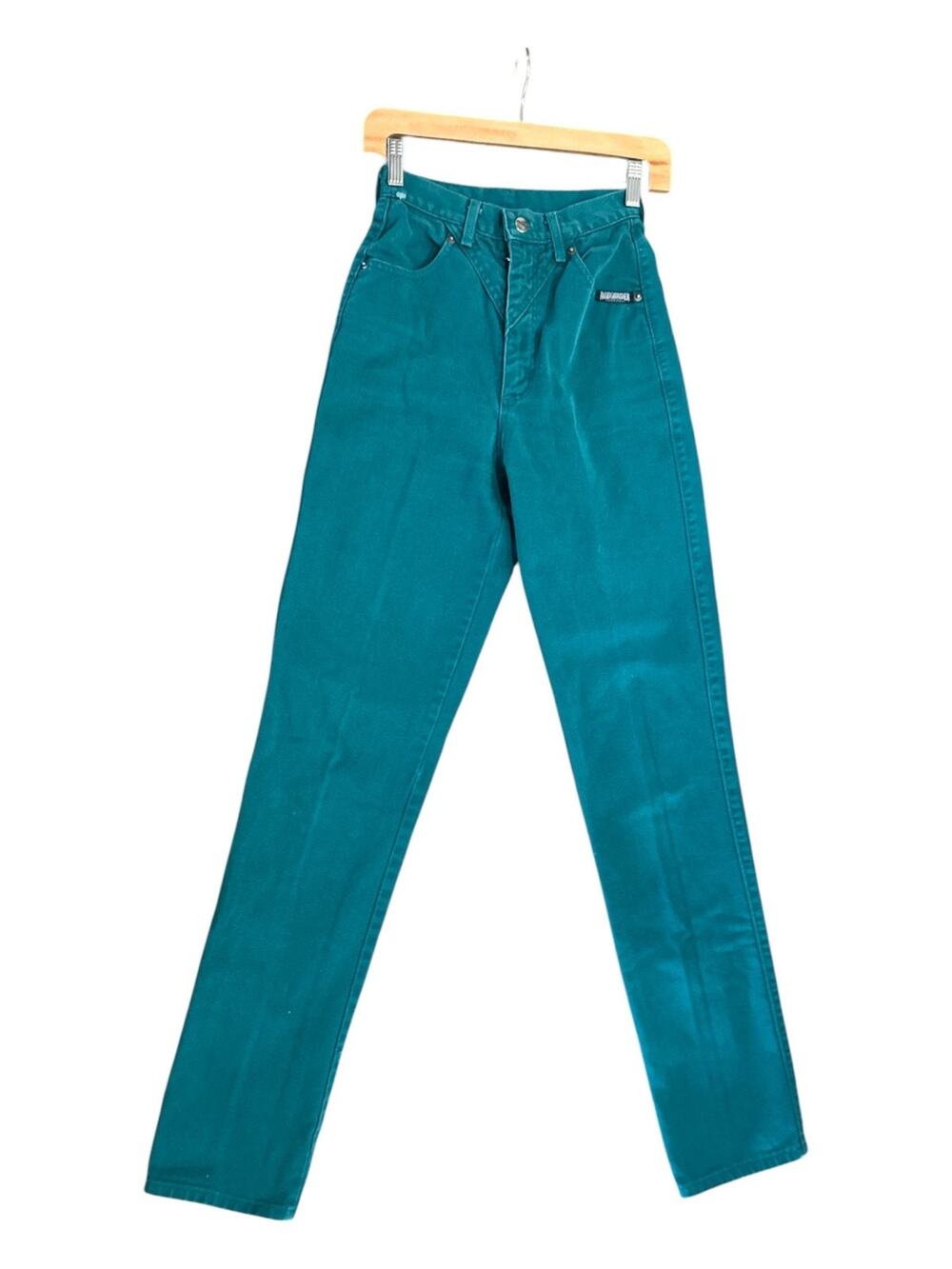Vintage Roughrider Mint Green High-Waisted 90s Western Boot Cut Jeans Sz 2/4
